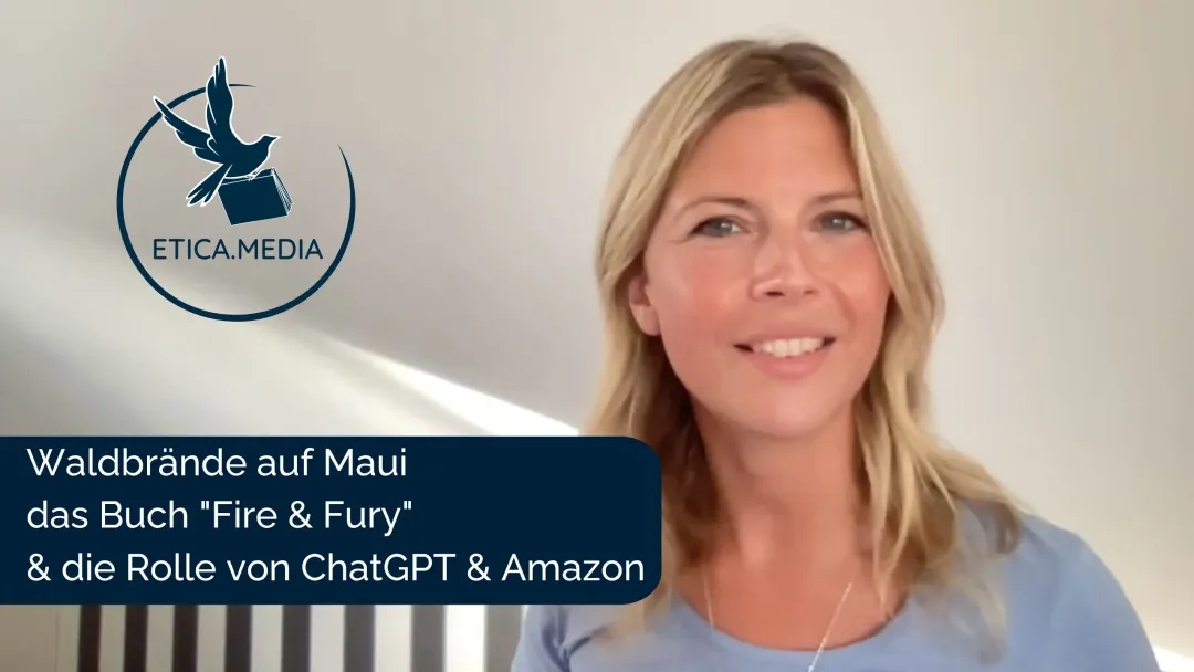 Poster für Waldbrände auf Maui, das Buch „Fire & Furi“ & die Rolle von ChatGPT & Amazon